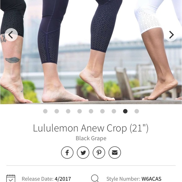Lululemon Anew Crop legging 21” - Picture 2 of 8